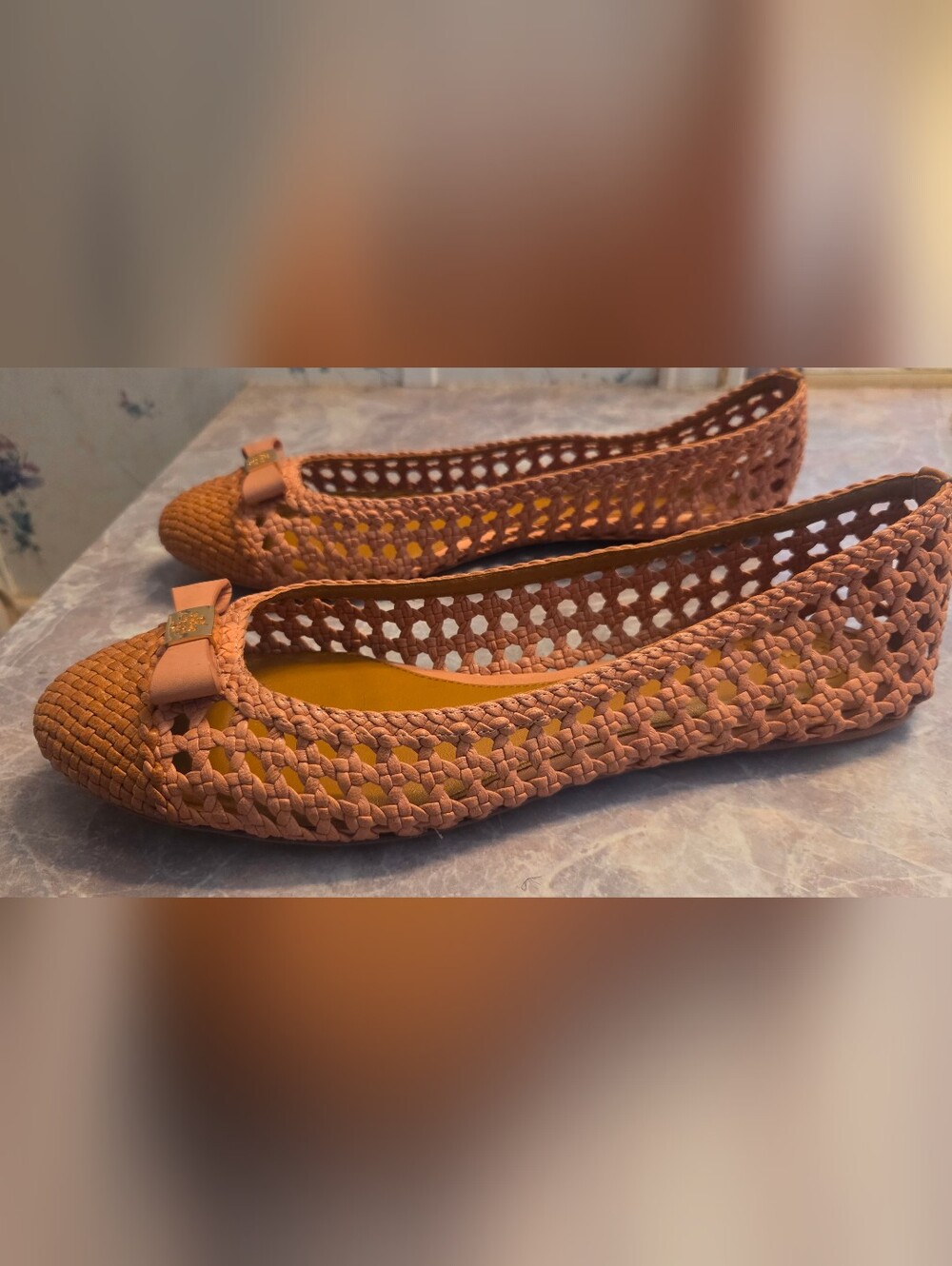 Tory Burch Tan Woven Ballet Flats - Picture 4 of 7